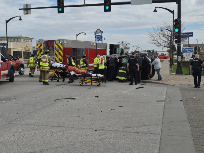 Crash sends two to hospital